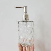 洗手液玻璃创意护发素高档分装瓶欧式沐浴露瓶按压式化妆品瓶 钻石透明 金色盖子