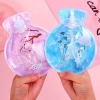 热水袋注水防爆家用迷你小号可爱灌水暖水袋学生暖手宝 圆形-随机图案[一个 不送]