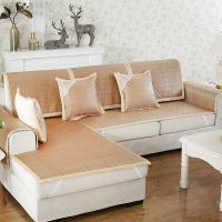 百思寒冰藤沙发凉席垫夏天款冰丝藤席坐垫防滑竹垫沙发套罩夏凉垫 冰藤-慕晴 50*50cm