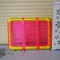 赞夏季透气制衣车间服装厂员工坐垫夏天散热木板凳子学生椅子屁 胶管小坐垫-黄边(32x24cm) 其他规格