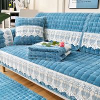 冬季沙发垫毛绒布艺欧式简约现代坐垫沙发套全包万能套沙发罩全盖 毛绒款-如冬 70*70(单件)