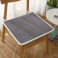 海绵椅子垫办公室久坐椅子学生屁股垫椅垫凳子垫子座垫加厚屁股垫 玉米绒海绵-深灰 35*35CM( 单个装)