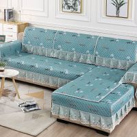 沙发垫四季通用布艺防滑全包万能沙发套罩现代简约沙发坐垫靠背巾 蒲公英 绿色 70*70厘米(一张)