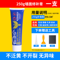补墙膏墙面修补膏白色家用刷墙涂料内墙壁修复裂缝脱落防水腻子膏 补墙膏250[一支]送工具 防水配方