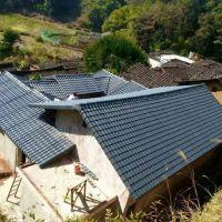 合成树脂瓦片屋顶建筑用加厚隔热仿古琉璃别墅彩钢塑料石棉屋面瓦 2.0MM
