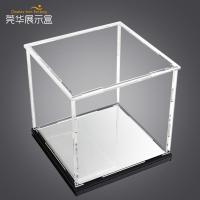 高透明亚克力展示盒1号模型乐高卡通积木收纳盒手办人偶防尘罩 其他尺寸或要灯板请lx客服 黑色底座