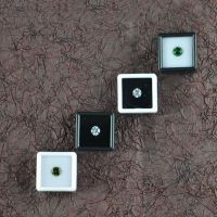 亚克力玻璃透明方形塑料裸石盒裸钻盒子展示盒彩宝戒面盒子小收纳 玻璃面白色方盒10个装