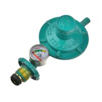 家用煤气罐减压阀钢瓶液化气防爆安全阀门煤气灶带表可调低稳压阀 绿色带表 单独阀门