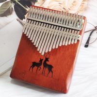 21音拇指琴卡林巴17音初学者五指钢琴便携手指琴乐器礼物kalimba 相思木 特价板式原木