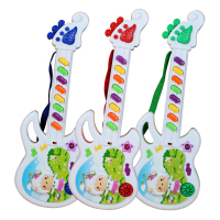 多功能按键卡通玩具吉他儿童仿真乐器迷你电子乐器0-1-3岁男女孩 小吉他(37*13CM)(颜色随机)
