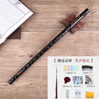 笛子竹笛专业表演笛横笛古风笛黑色鬼笛陈情笛成人学生初学笛子02 刻问灵诗句+陈情+赠品 G调