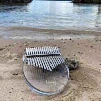 拇指琴透明水晶小熊手指琴卡林巴初学者专业17音板式卡巴林追光 猫款+礼包(卡通琴袋)