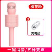 麦克风话筒全民无线K歌唱歌神器设备蓝牙音响一体手机KTV儿童家用 玫瑰金[低级版]
