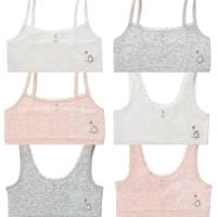 发育期小背心女学生大童内衣小背心女孩初中生9-12-16岁少女文胸 螺纹棉(宽带)一条随机体验装 均码(60-90斤)