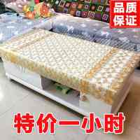欧式pvc餐桌布防水防烫防油免洗塑料台布长方形茶几垫餐厅布烫金 心连心烫金 50*50cm(床头柜布)
