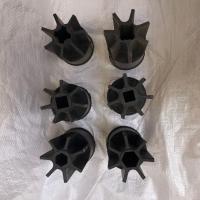 玉米播种机配件施肥盒排肥盒透明盒一体下肥盒施肥神器肥盒配件 中心轴 黑色 16/六方