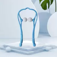 颈椎按摩器不求人多功能家用便捷颈部按摩器颈椎病按摩夹脖子揉捏 升级款颈椎按摩器蓝色