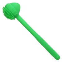 按摩锤全身按摩棒经络按摩棒按摩器小型全身敲打敲背锤硅胶捶背 单球面绿色(赠穴位图)