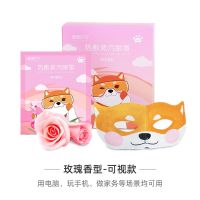 蒸汽眼罩眼罩女睡眠助眠可视遮光成人眼罩热敷缓解眼疲劳蒸汽眼罩 柴犬玫瑰可视 试用装[1盒10个]