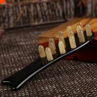 黑水牛角梳子 多功能头皮部经络按摩梳 刮痧点穴防静电梳子