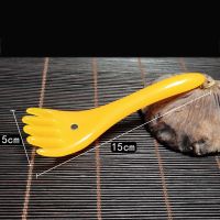 磁疗版按摩爪子头部按摩器点穴全身按摩爪八爪五爪经络梳 蜜蜡黄 升级带磁疗版送穴位图