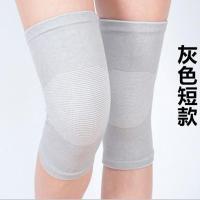 四季护膝女套筒粘扣春夏男老寒腿护膝盖防寒弹性薄款空调透气护膝 圆筒黑色 M适合90-110斤