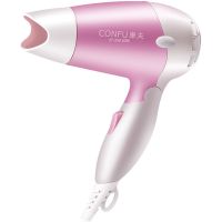 康夫电吹风机家用小型功率宿舍学生不伤发迷你吹风筒冷热风便携式 500W 粉色折叠宿舍款