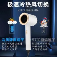 高档恒温护发吹风机家用发廊专用大功率电吹风静音吹风机负离子 珍珠白1300W胶原蛋白[蓝光款]