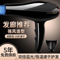 发廊版电吹风机家用不伤发大小功率负离子护发静音风筒宿舍用学生 睿智黑 超大蓝光强风标配