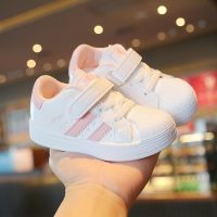2021春季儿童单鞋韩版小女孩鞋男童板鞋女童小白鞋宝宝婴儿学步鞋 粉红色 21 内长13cm