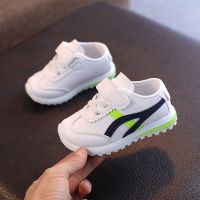 儿童小白鞋秋季潮流男女童阿甘鞋板鞋2-4-6-8岁小学生休闲鞋单鞋 贝贝虎D-C绿色 22 码(内长14cm)