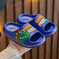 儿童凉拖鞋男童夏季家居室内防滑可爱卡通女童小童宝宝凉鞋可外穿 宝蓝色 150码内长15cm适合24/25码
