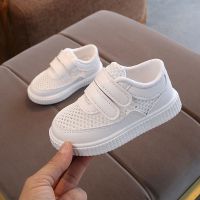 2021春新夏宝宝透气小白鞋1-6岁小童透网学步鞋软底防滑女童板鞋4 B700白色 21码鞋内长13厘米