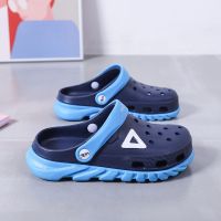 儿童拖鞋男童凉鞋学生亲子鞋新款儿童沙滩鞋大童凉拖鞋宝宝洞洞鞋 1913-蓝色 39码/25.5厘米