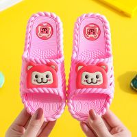 儿童拖鞋夏男女童家居可爱防滑柔软小孩大中女男童凉拖鞋 粉红色(狸猫) 26码(内长16)正常24码穿