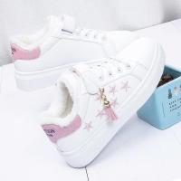 秋冬8中小学生9高帮棉鞋10加绒加厚11女童新款跑步鞋13岁女大童鞋 粉色#822 (低帮棉鞋) 30 内长约20cm