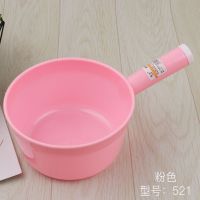 加厚耐摔塑料水瓢舀水勺浴室厨房水瓢家用工业盛水勺加深水舀子 粉红色 小号522