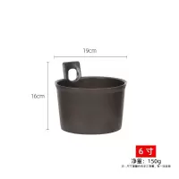 塑料粪勺农用粪瓢舀大棚施肥浇花泼水瓢浇水瓢水舀子掏大粪勺瓜当 灰色 6寸瓜当 不带木把