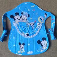 老式传统婴儿宝宝背带贵州收腰背扇云南四川背被巾后背式春夏秋冬 收腰背扇-浅蓝色米老鼠