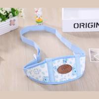 四季通用婴幼儿学走路宝宝学步带防摔防勒护腰型走路牵引两用学步 简约款天鹅绒学步带-蓝色