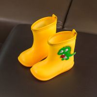 儿童雨衣雨鞋套装奥特曼男童学生防暴雨全身雨披小童女幼儿园宝宝 黄色小恐龙雨鞋 雨鞋150码[内长15cm]