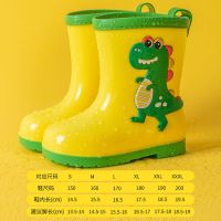 儿童连体雨衣防暴雨女童宝宝幼儿园男童可爱防水小孩学生雨披套装 黄色-雨鞋 S