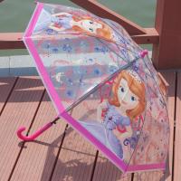 儿童卡通蜘蛛侠雨伞小学生男女童创意透明直柄日韩高档透明雨伞 苏菲亚公主