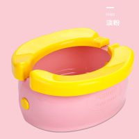 儿童马桶坐便器男孩女宝宝小孩婴儿幼儿大号便盆尿盆尿桶厕所座便 折叠香蕉坐便器-粉色
