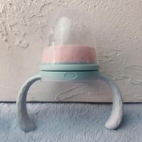 贝优能奶瓶专用奶瓶盖防尘盖手柄三件套盖子 粉色