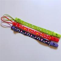 防掉链婴儿安抚奶嘴链宝宝玩具防丢绳子婴儿奶嘴夹链子牙胶夹挂绳 奶嘴链3条 紫彩马+大红碟+绿波点