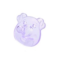 拇指抚慰睡眠奶嘴小孩儿扁型婴儿便携式安睡加长安抚大童吸嘴 圆头猪[紫色]