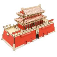 木质立体拼图手工拼装建筑模型天安门拼插积木成人儿童智力玩具 天安门
