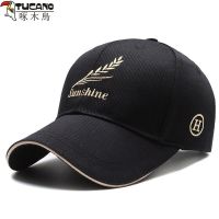 啄木鸟帽子男士春夏季新款麦穗刺绣棒球帽女时尚潮遮阳防晒鸭舌帽 麦穗款黑色 女款/均码可调节