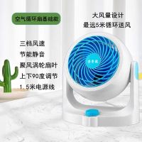 普鲁德空气循环扇夏季新款涡轮增压电风扇落地机械式台式风扇益度 蓝白 基础款